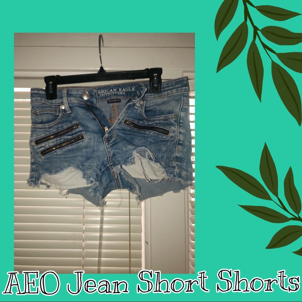 2 AEO Zipper Jean Shorts 🌿